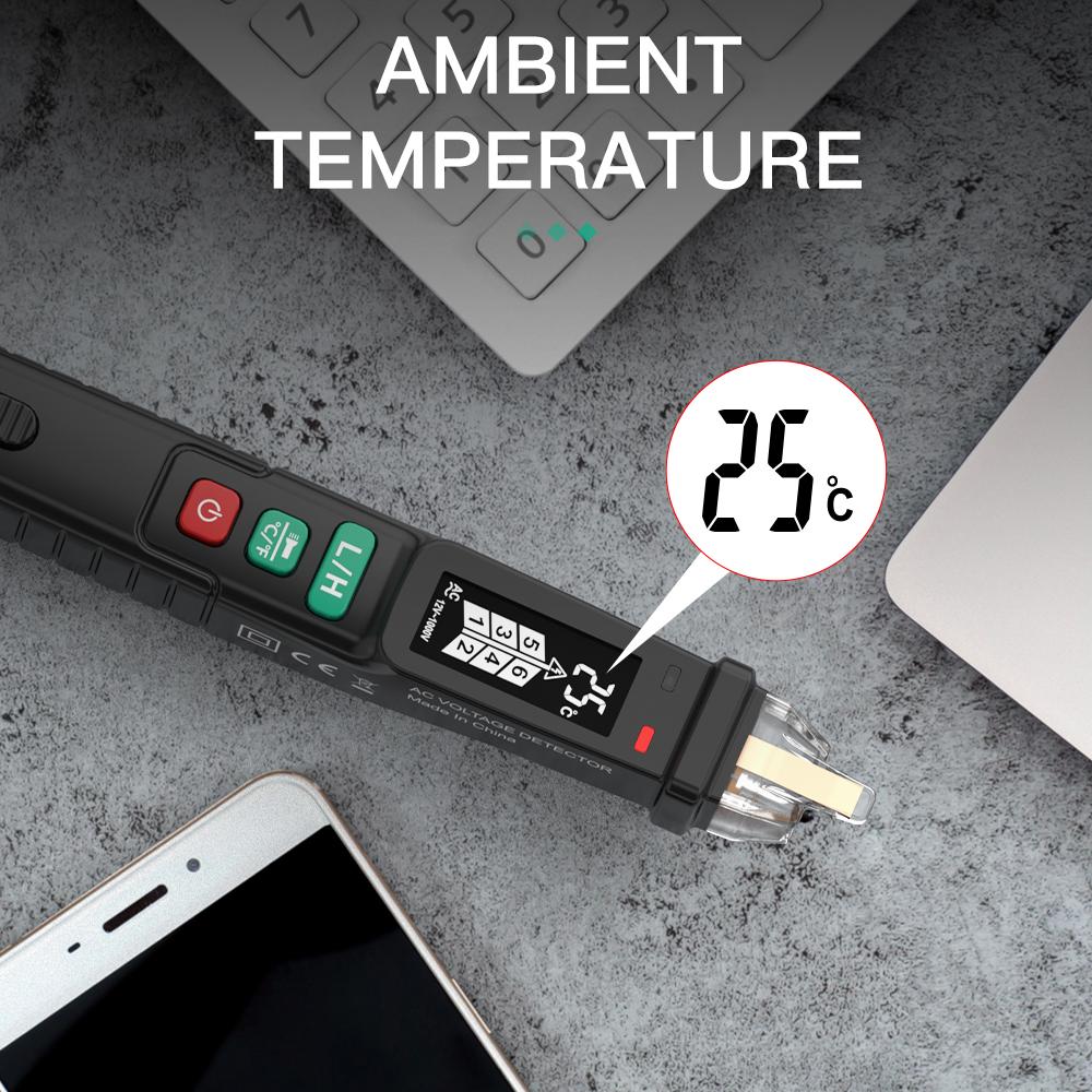 Mastfuyi FY18D Non Contact AC Voltage Tester with Dual Range 12V 1000V 48V 1000V Multifunction NCV AC Voltage