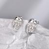 Punk Hip-hop Skeleton Stud Earrings for Men Women Fashion Creative Skull Ear Accessories Halloween Party Gifts Jewelry