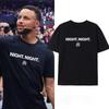 Summer Men's Warriors Team Letter Printed Round Neck T-shirt Loose Basketball Training Clothes Pure Cotton Outdoor Short Sleeves