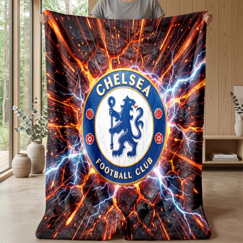 Chelsea FC Theme blanket Soft Flannel Blanket Plush Throw Blanket Cozy Sofa Bed Blanket for Home Decor