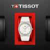 Tissot PRX Men's Watch with Rubber Strap and White Dial, Officially Imported, Model T1374101701100