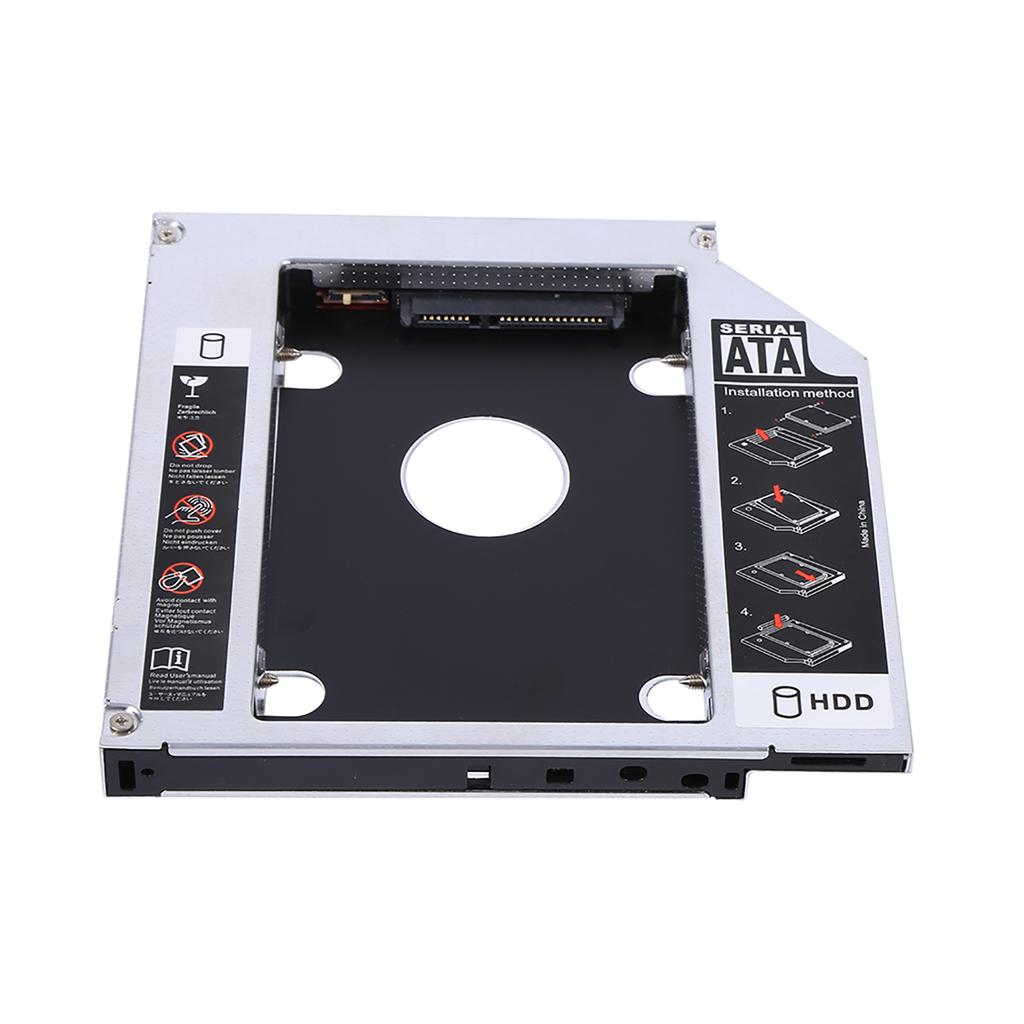 12.7mm Aluminum SATA HDD SSD Enclosure Hard Disk Drive Bay Caddy Optical DVD Adapter for Laptop