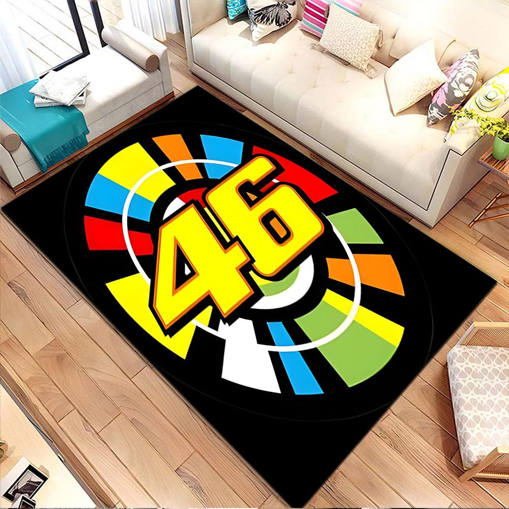 Colorful Number 46 Design Patterned carpet, non slip mat suitable for living room and bedroom sofas