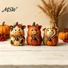 Decorative Wooden Tabletop Accents 3PCS Rustic Autumn Harvest Ornaments, Animal Designs Retro Vintage Distressed Wood Crafts Farmhouse Crafts,