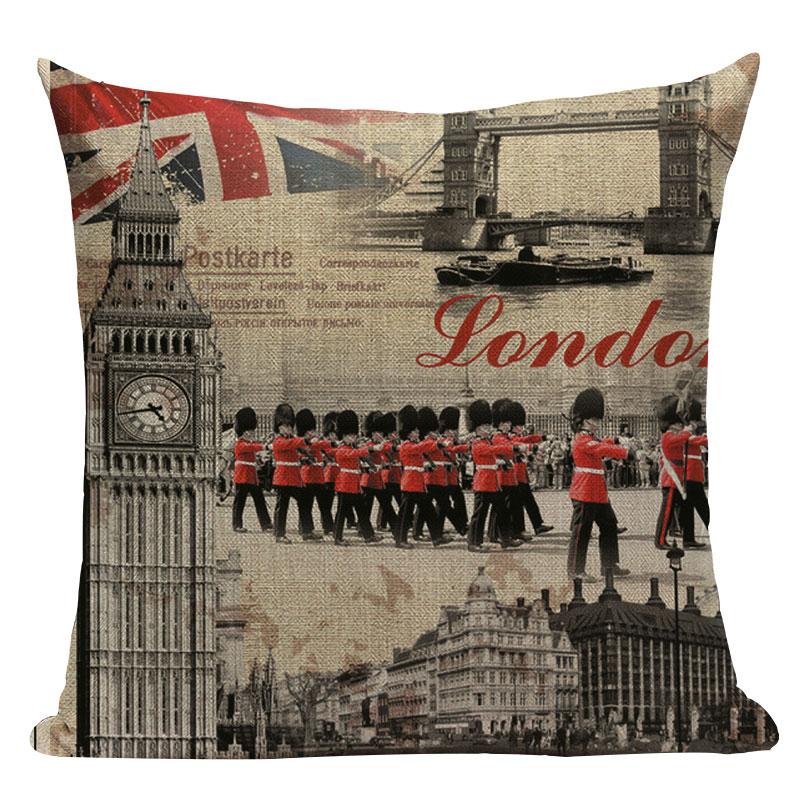 London decorative Printed Throw Pillows home cushions covers London Bridge paris  Eiffel Tower cushion Dropshipping cushion