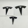 1-3 Stück glänzend schwarz für Tesla Model 3 Mode Y Auto Frontemblem Heck Kofferraum Lenkrad Aufkleber Abzeichen Decal Styling