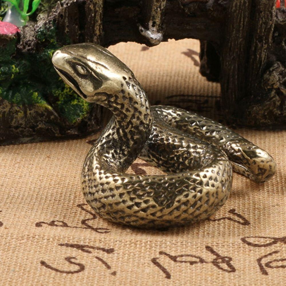 

Двенадцать зодиакальных латунных фигурок змей, старинное украшение в виде змеи, мини-статуэтка змеи, подарок на день рождения
