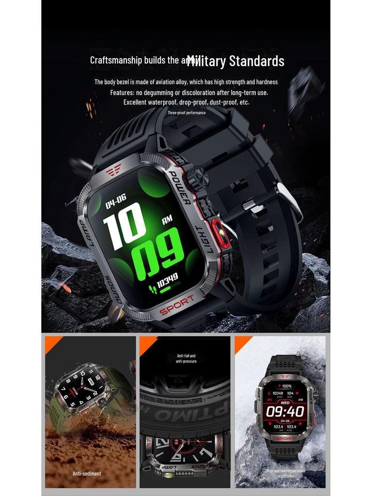 HT29 Smartklokke med LED-seddeldetektor, høydemåler for lufttrykk og Bluetooth-samtaler