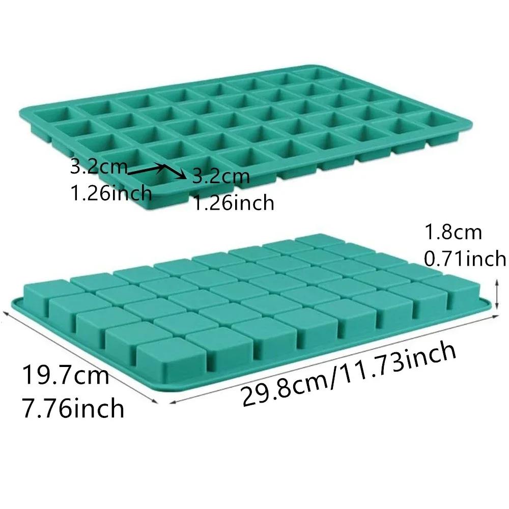 40 Mulden Quadratische Silikonform Karamellbonbons Schokoladentrüffelform Snacks Eiswürfel Gelee DIY Form Küchenbackwerkzeug