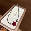 Modern Floral Beaded Necklace Adjustable Length Portable Electroplated Chain Jewelry for Women Girls Party Gifts