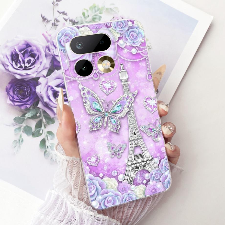 Für Realme 16 Pro Pro+ Handyhülle Weiche Klare Silikonhülle Schmetterling Drache Katze Blumengemälde Bumper RMX5121 RMX5131 Fundas
