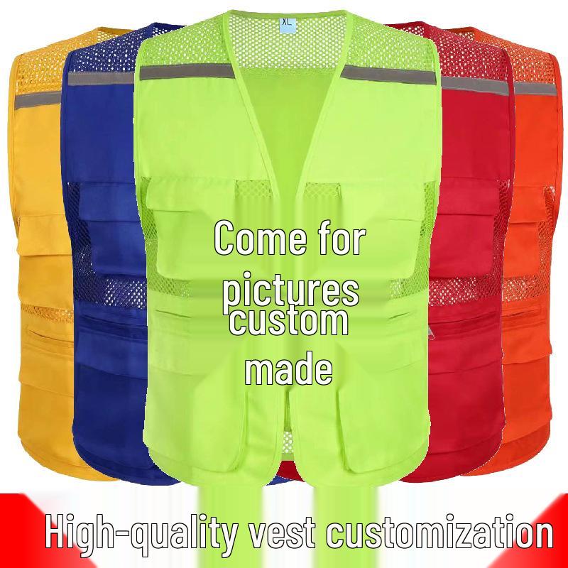Custom Logo Breathable Mesh Reflective Vest for Public Service & Volunteer Activities