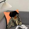 Abstract Figure Lines Girl Sofia Cushion Cover Reversible Plush Pillow Cover – For car, sofa, bedroom, perfect as a gift.