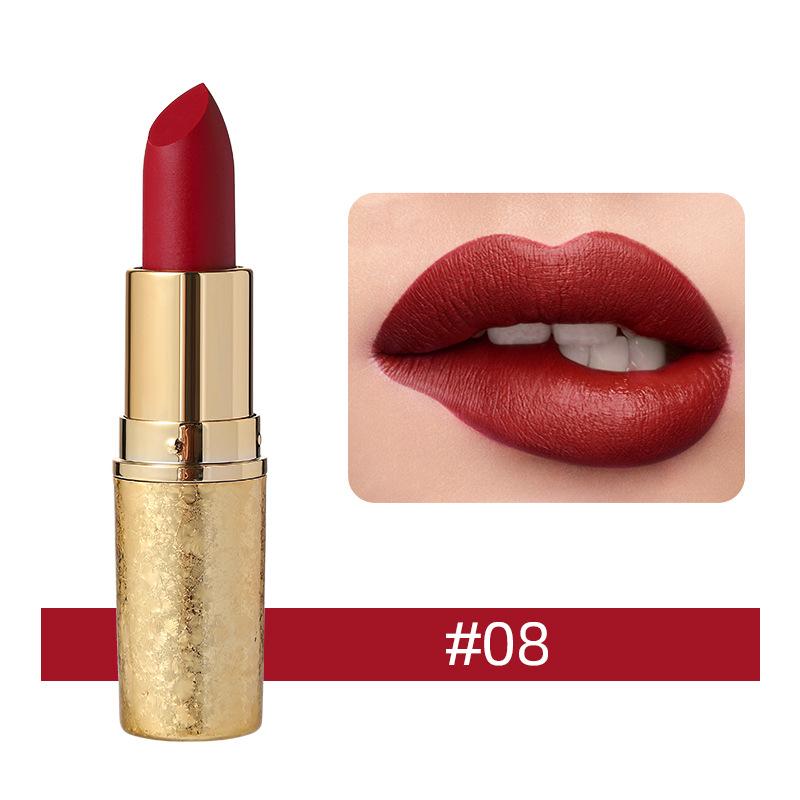 Matte Velvet Lipstick Waterproof Velvet Lip Gloss with Long Lasting Non-Stick Cup Moisturizing Lip Balm