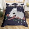 Cartoon Koala Kids Bedspread Cover, Lovely Koala Comforter Cover For Children Toddler Nursery Charming Bear Quilt Cover With Pillowcase