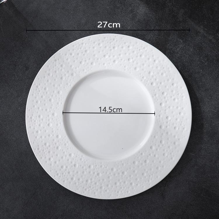

European Style Ceramic Round Plate – Western & Japanese Design, Creative Nordic-Inspired Salad Dish for a Sophisticated Table Setting.