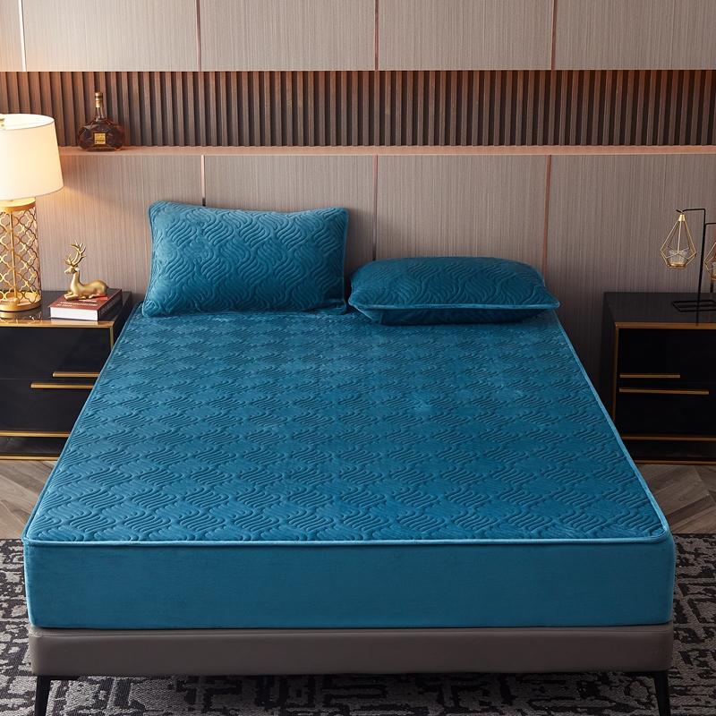 Luksusowy Krótki Plusz Zagęszczony Pikowany Pokrowiec na Materac Rozmiar Queen Ciepły Miękki Dziecięcy Aksamit Pikowanie Narzuta na Łóżko Nie Zawiera Poszewki na Poduszkę