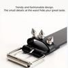 Fashion Retro Rivet Belt Black PU Leather Studded Belt Adjustable Goth Style Punk Belt for Men and Women