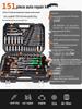 Compact Automotive Repair Tool Set: Socket Wrench & Hex Screwdriver Combo