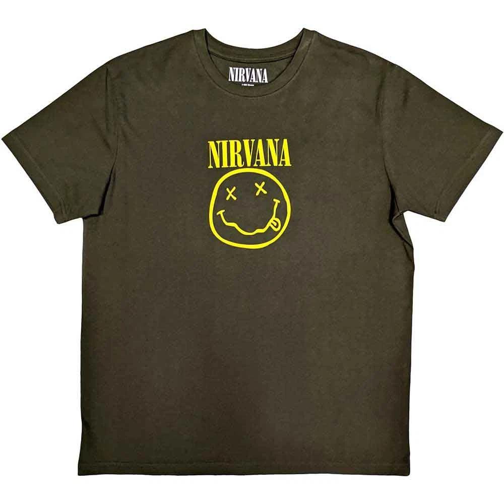Nirvana Yellow Smile Green Официальная футболка мужская унисекс L