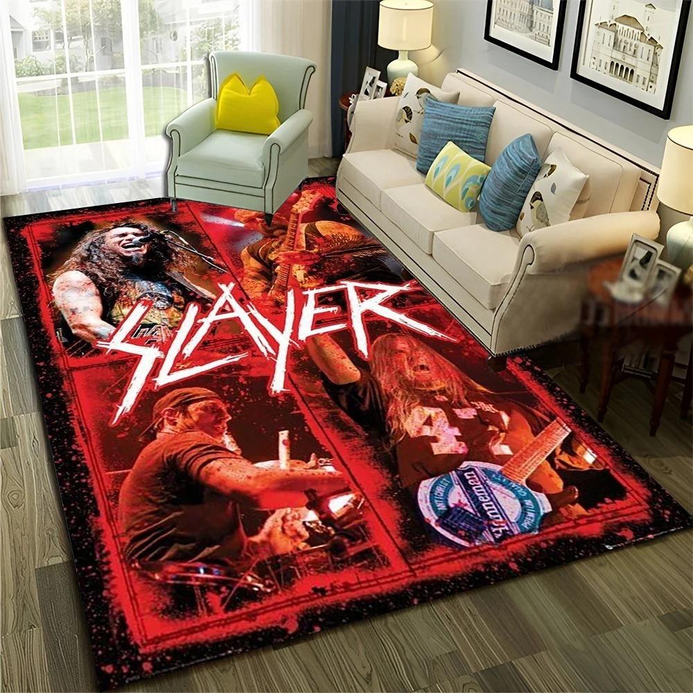 Death Metal Rock Large Carpet Rug for Home Living Room Bedroom Sofa Doormat Decor Kids Play Area Rug Carpet Non-slip Floor Mat