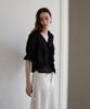 THEELO Lovely Lace Pintuck Blouse (Black)