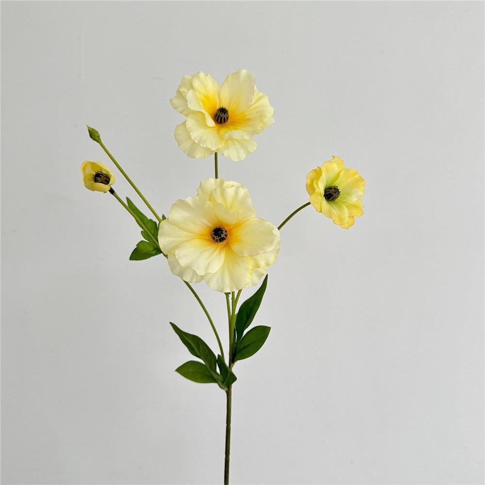 3 Head Fake Flower Bouquet Ins Style Photo Props Butterfly Peony Artificial Flower  Table Patio
