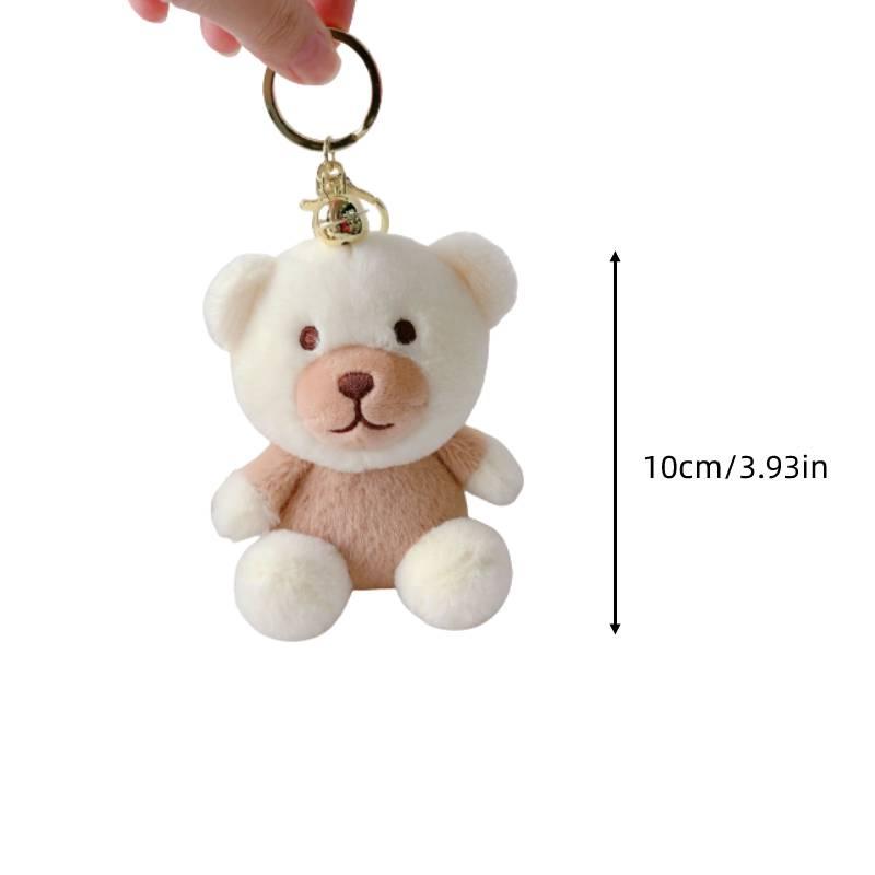 Porte-clés en peluche Lapin Thé au Lait avec un matériau en peluche courte pour cadeau d'adolescent