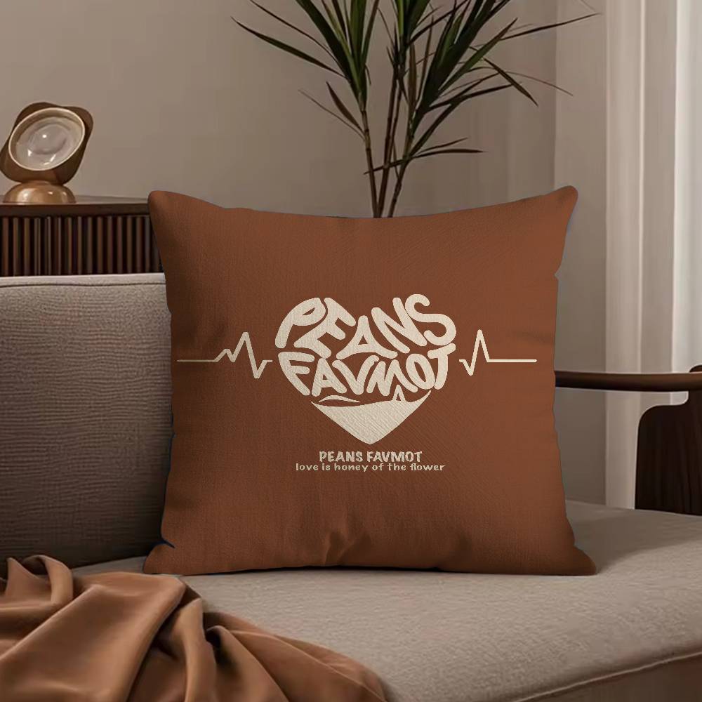 

Creative love letters Pillow Case Anti-dustmite Pillowcase Invisible zipper silky short plush Sofa cushion cover 30cmx30cm