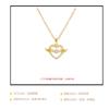 Fashion Simple Heart Wing Titanium Steel Clavicle Necklace Women