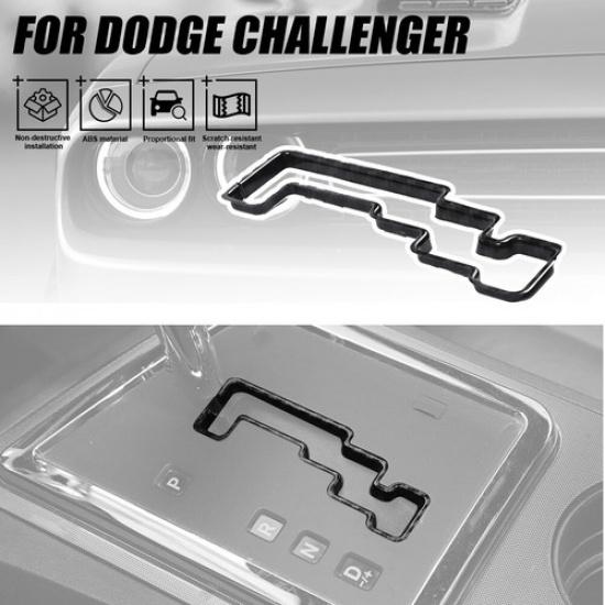 Interior Gear Shift Knob Cover Trim for Dodge Challenger 2009-2014 Carbon Fiber
