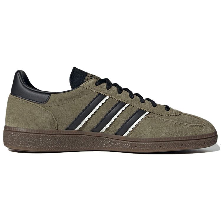 adidas Mens Handball Spezial Focus Olive Black Unisex Sneakers Green Core-Black Crystal-White IG6183