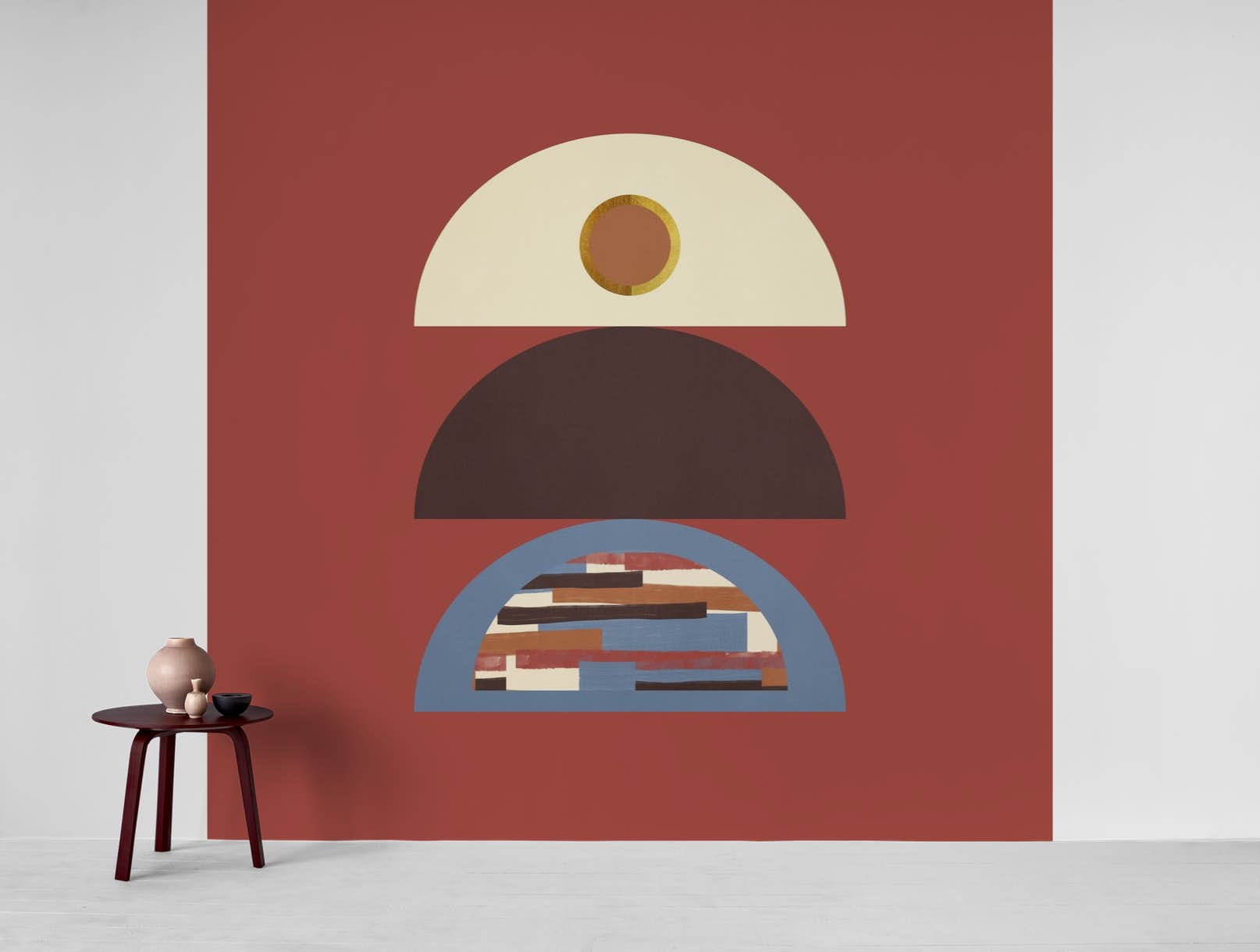 Гобелен с круглым узором и принтом в современном стиле — фото 5