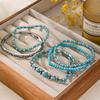 Turquoise Elastic Beaded Bracelet DIY Set - 5 Pieces