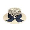 Hepburn Wind Day Single Raffia Hollow Straw Hat Women's Flat Top Sunscreen Top Hat Seaside Sunshade Beach Hat