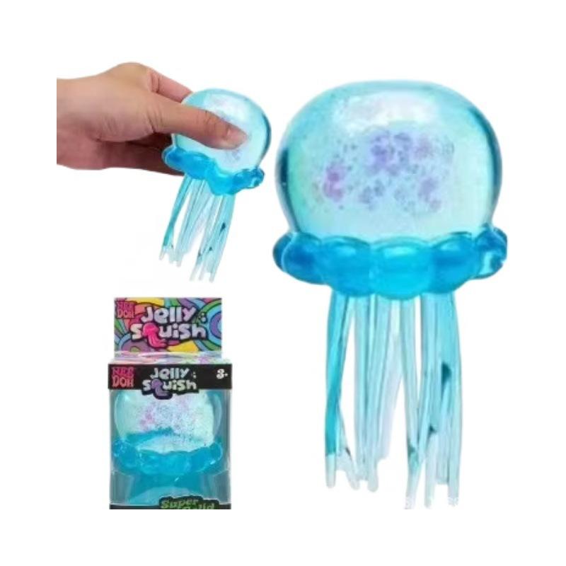 Jellyfish Squeezable Stress-relieving Ice Cubes, Squeezable Jellyfish Malt Sugar. Jellyfish Swaying Tentacles.