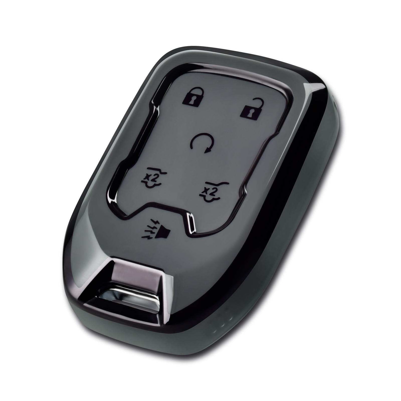 

for GMC Key Fob Cover,Soft TPU Key Case Protection fit GMC Chevy Chevrolet Suburban Tahoe Acadia Terrain Yukon XL Smart Key Fob