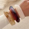 Smudging Irregular Wide Bracelet Europe American Style Retro  Hand Ring Cute Acrylic Bangle  Girls