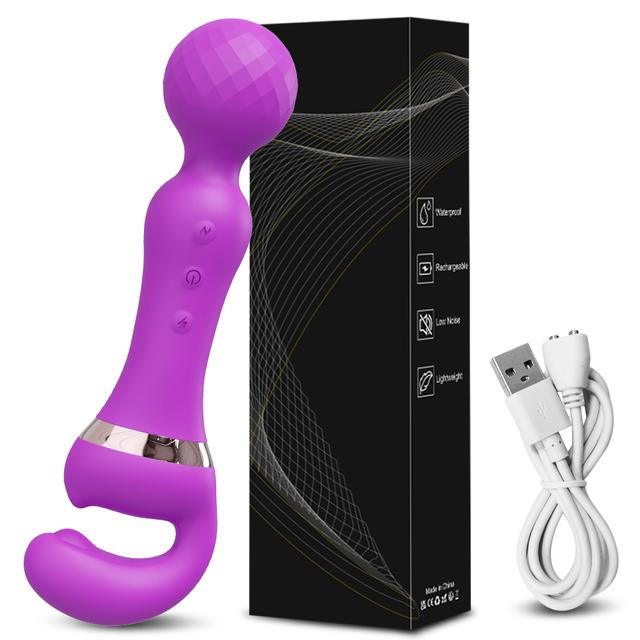 3 In 1 AV Wand Vagina Vibrator for Women Clitoris G-Spot Nipples Stimulator Female Masturbator Adult Goods Sex Toy for Women
