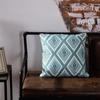 45x45cm Green Blue Geometric Cotton Embroidery Sofa Cushion Cover Home Living Room Pillow Case Bedroom Decoration
