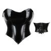 Vintage Gothic Front Zipper Corset With Lacing And T String Medium Corsets & Bustiers
