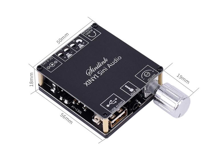 50W Bluetooth Amplifier Board with MP3 Decoder & Receiver - Class D Digital Module