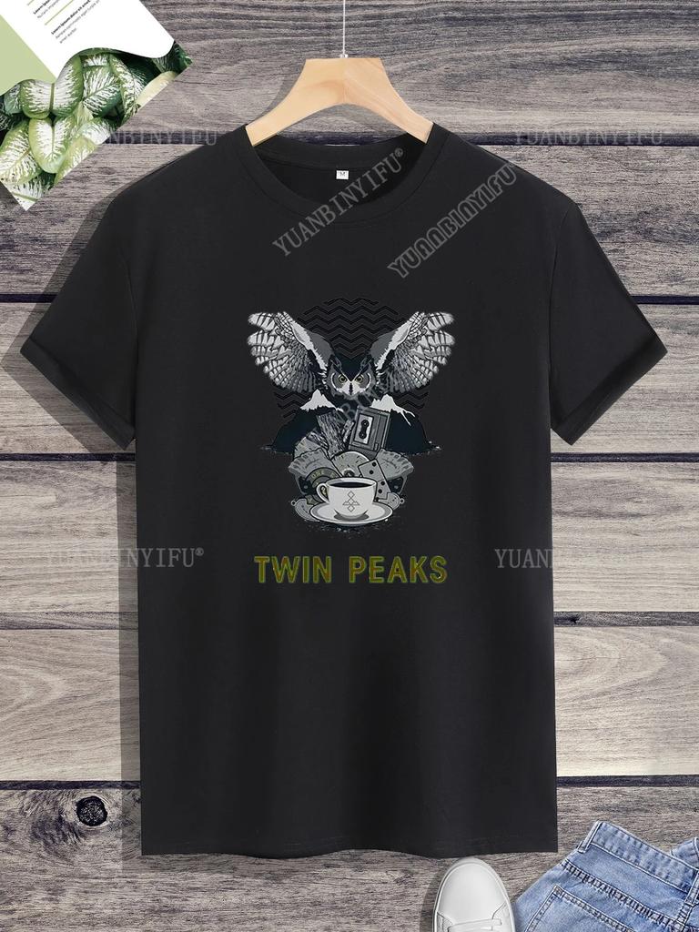 Hipster Twin Peaks Printed Unisex Shirt Loose T-shirt Top Short Sleeve O-neck Street Hot Sale