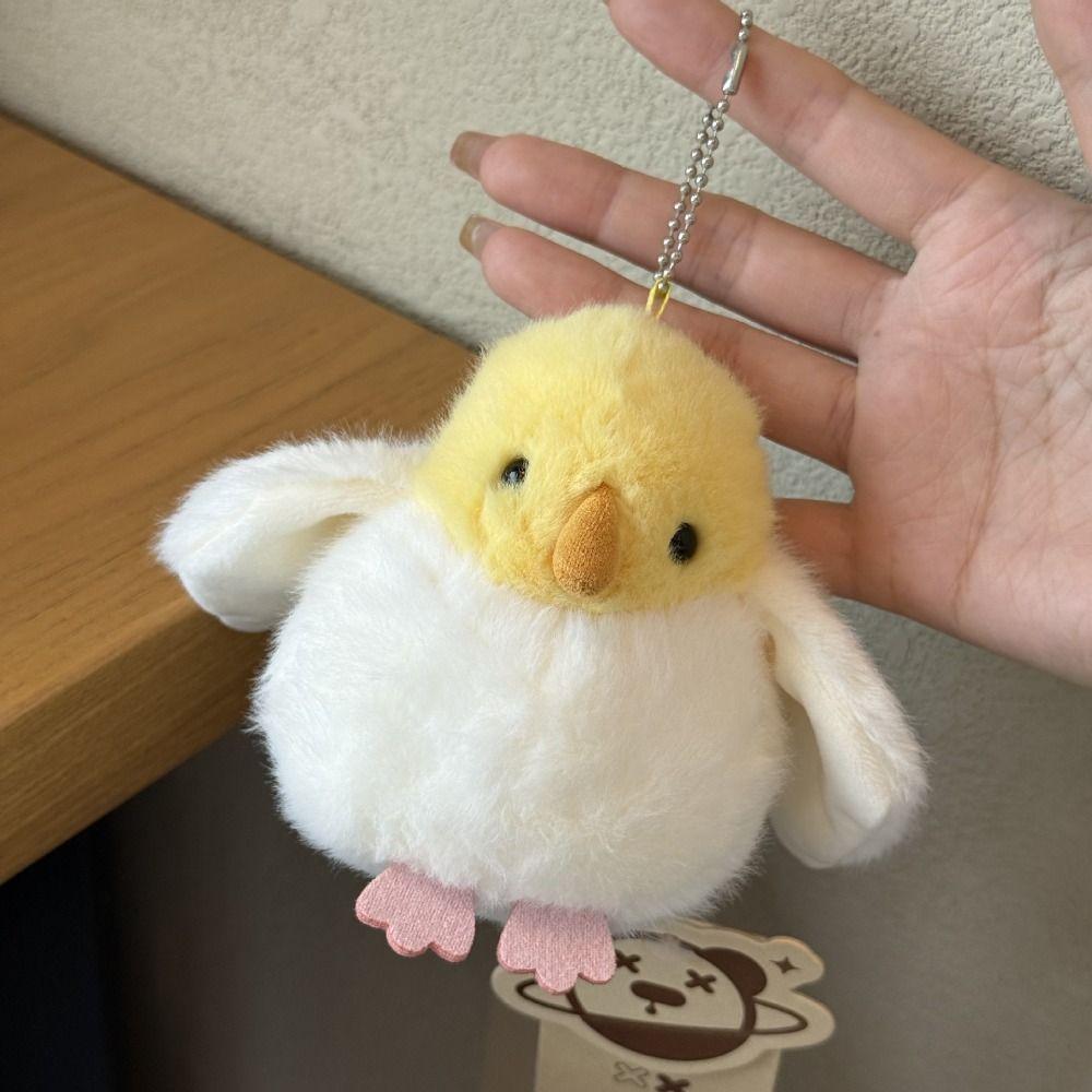 Collection Elf Bird Dolls Key Ring Fluffy Animal Birds Bag Pendant  Backpack Decoration