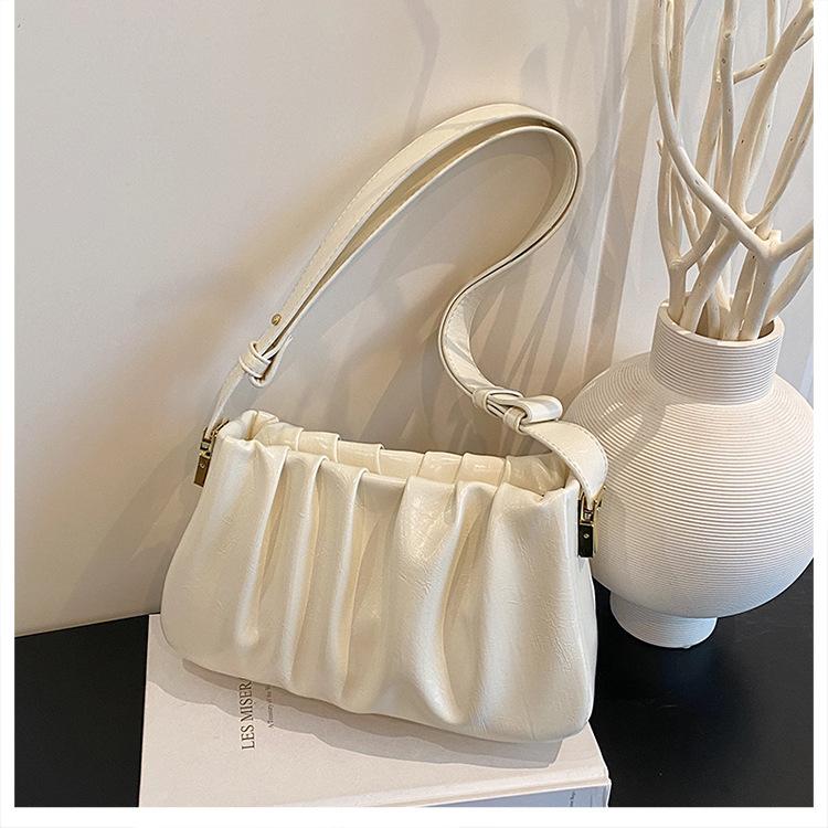 Niche Design Pleated Cloud Bag Women's New High-end Single Shoulder Underarm Bag Fashion Messenger Bag