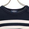 POLO RALPH LAUREN Border Pattern Long sleeve one piece M 8-10 Navy Kid's Used