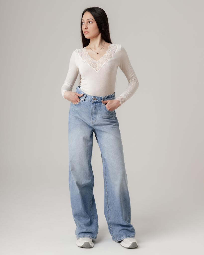 ZEO Basic 3550 34 Light Blue Wide Jeans