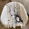 Korean version of ink painting, star light printing, thin shawl for women, light luxury vacation, sun protection, air-conditioned room, silk scarf,