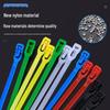 Reusable Loose-Fit Nylon Cable Ties with Black and White Plastic Buckle Fasteners