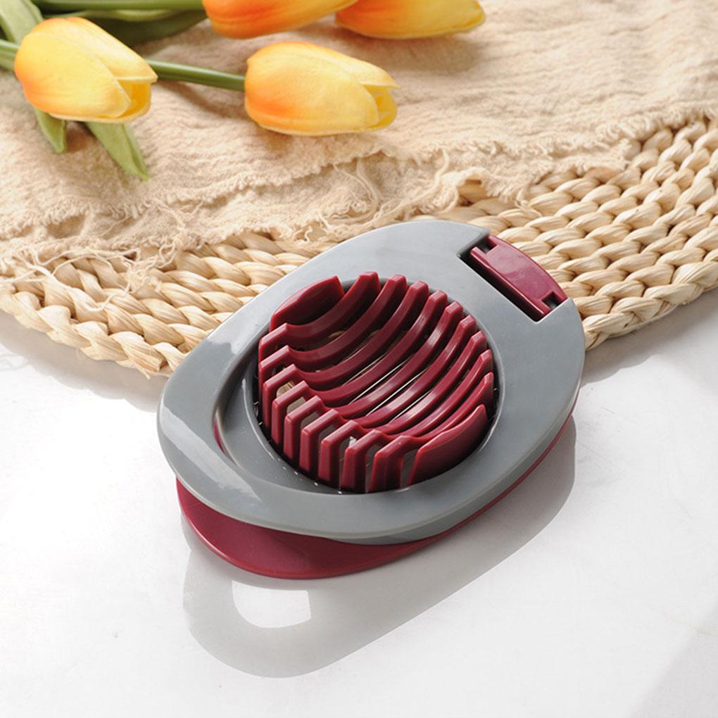 Egg Slicer with Hanging Buckle Strawberry Divider Nonslip Eggs Multi-functional Vegetable Fruit Slicing Tool Kitchen for Home